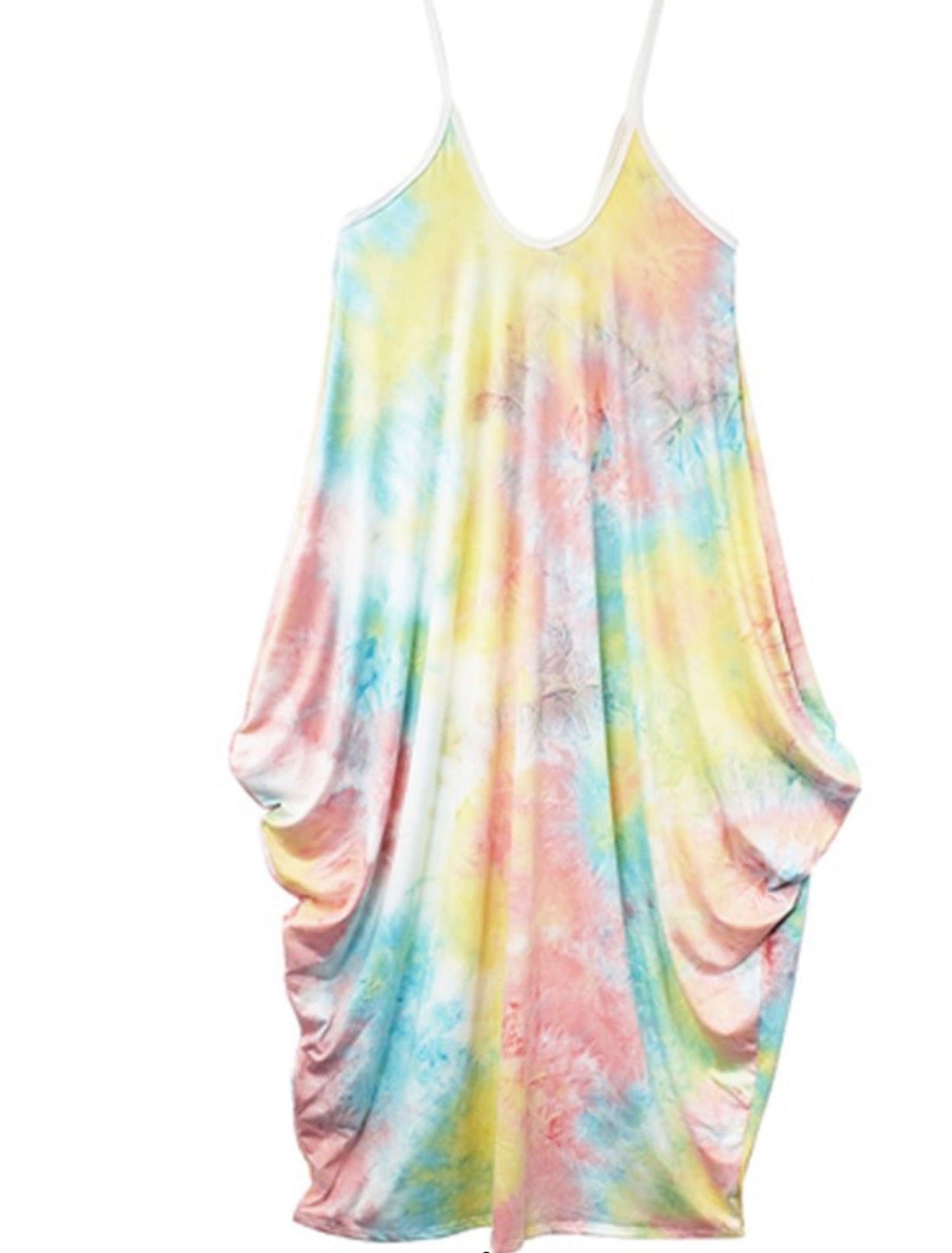 PLUS SIZE ONLY “ Cotton Candy” Maxi Balloon Dress