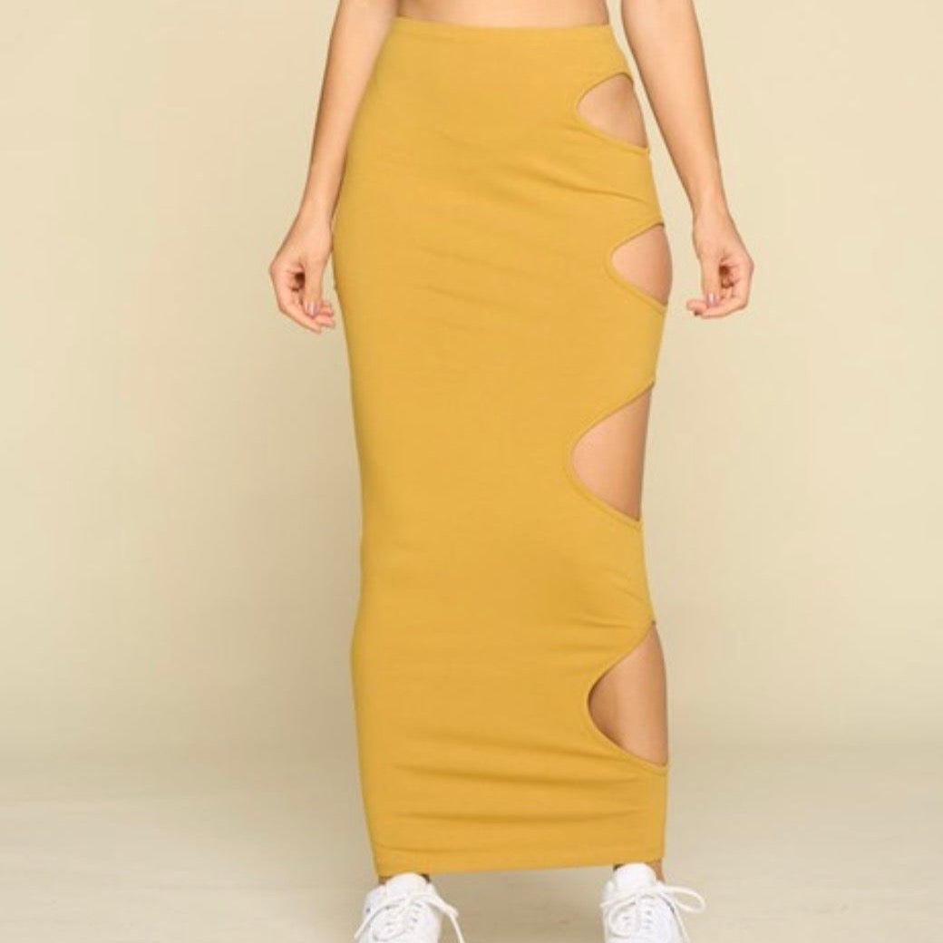 "Hey You" High Waist Maxi Skirt