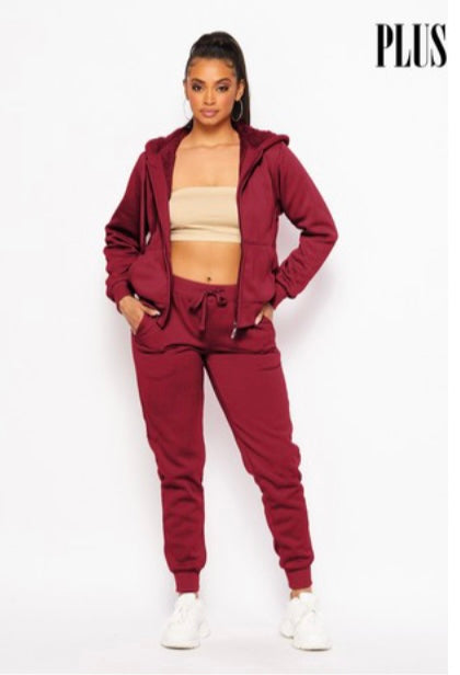 PLUS SIZE "Basic" Jogger Set