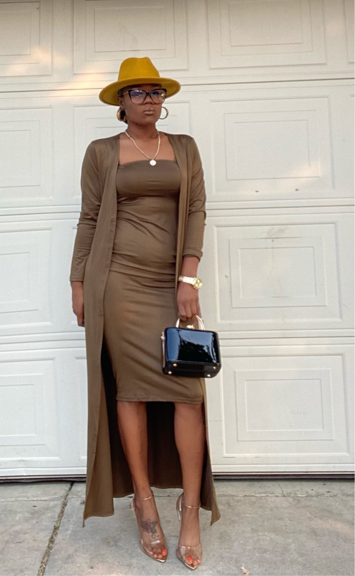 "Misty "Tube Dress w/ Cardigan Set