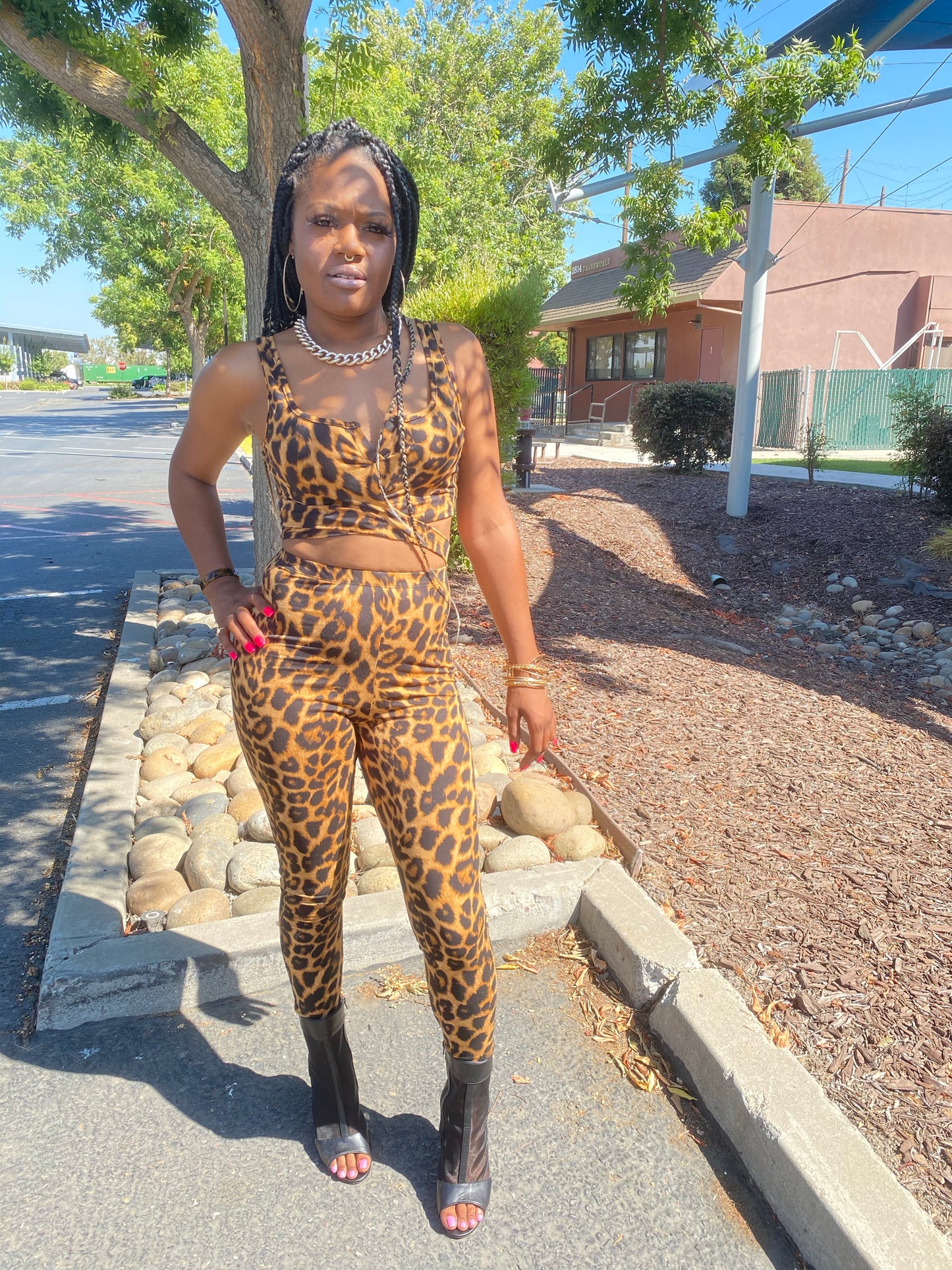 "Paradise Safari" Two Piece Legging Pants Set