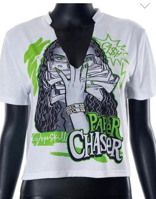 "Paper Chaser" Midi Screen Tee