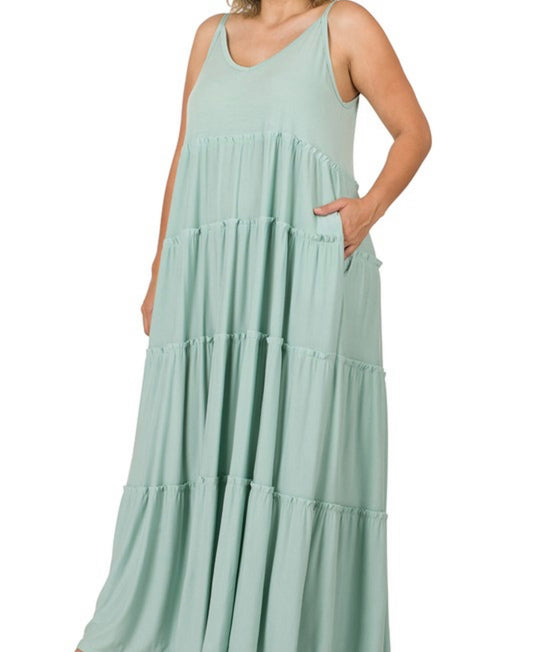 "It's Giving" PLUS SIZE Maxi Dress