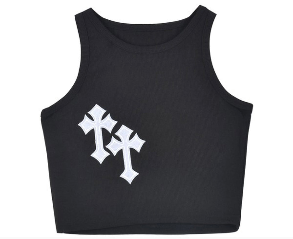 "Cross Me" Ribbed Crop Top