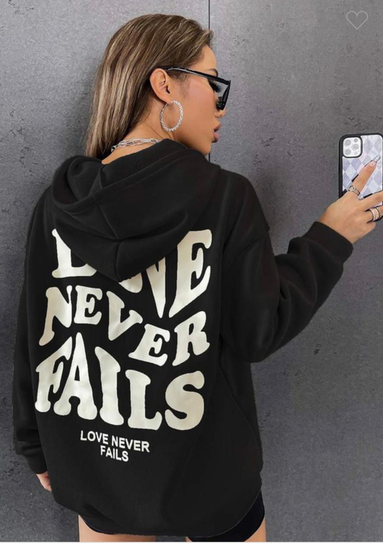 "Love Never Fails" Graphic Hoodie