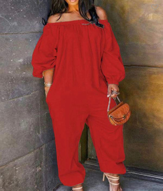 "Lady In Red" Jumpsuit