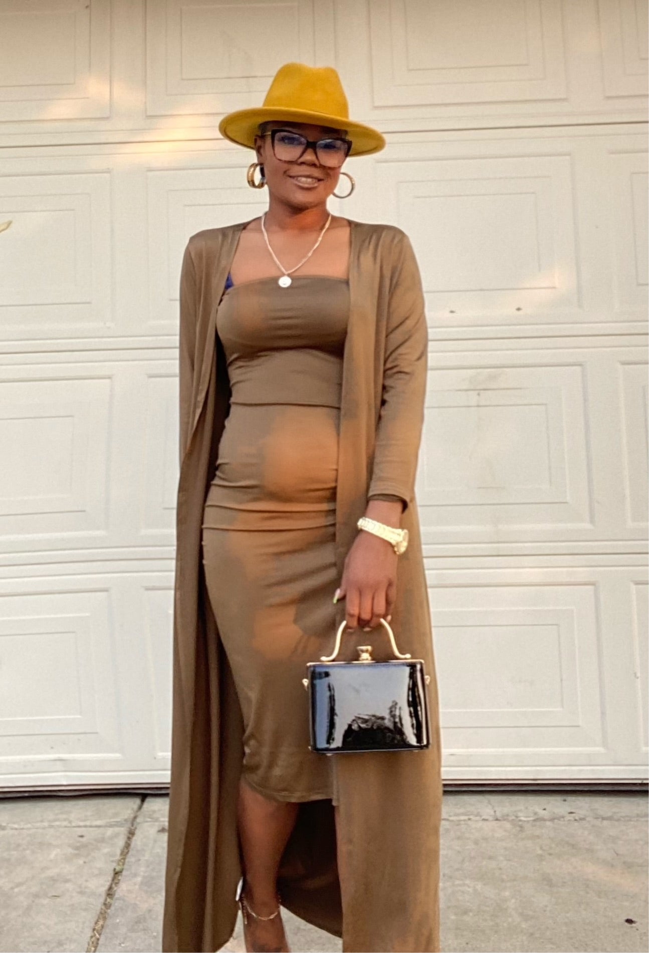 "Misty "Tube Dress w/ Cardigan Set